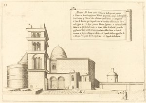 Højde af en kirke af Jacques Callot