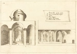 Højde af en kirke af Jacques Callot