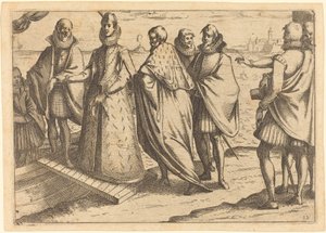 Indskibning i Genova, 1612. af Jacques Callot