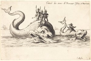 Indtræden af Mm. de Vroncourt, Tyllon og Marimont af Jacques Callot