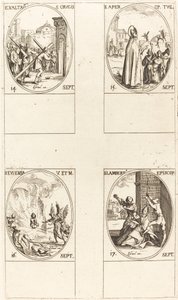 Ophøjelse af det hellige kors; St. Aper; St. Euphemia; St. Lambert af Jacques Callot