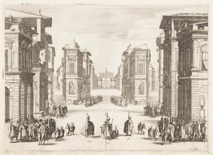 Første akt af Soliman af Jacques Callot