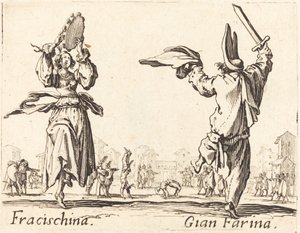 Fracischina og Gian Farina af Jacques Callot
