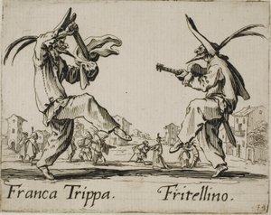 Franca Trippa - Fritellino, tallerken 23 fra Balli di Sfessania af Jacques Callot