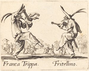 Franca Trippa og Fritellino, ca. 1622. af Jacques Callot