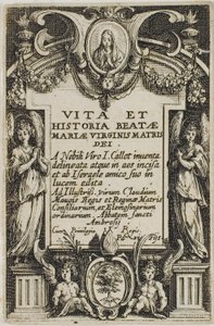 Frontispice, fra Jomfruens liv af Jacques Callot