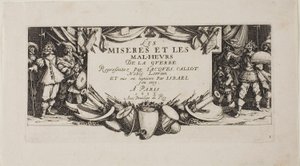 Frontispice, fra Krigens elendighed af Jacques Callot