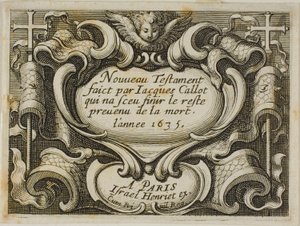 Frontispice, fra Det Nye Testamente af Jacques Callot
