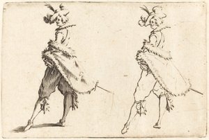 Herre set fra siden, ca. 1622. af Jacques Callot
