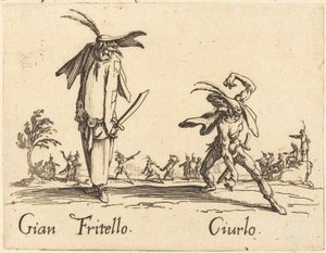 Gian Fritello og Ciurlo, ca. 1622. af Jacques Callot