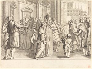 Storhertuginde ved de unge pigers procession af Jacques Callot