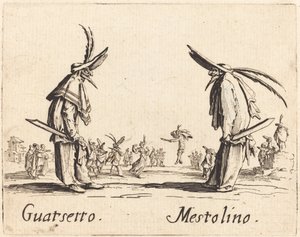 Guatsetto og Mestolino, ca. 1622. af Jacques Callot