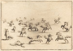 Løbende heste af Jacques Callot