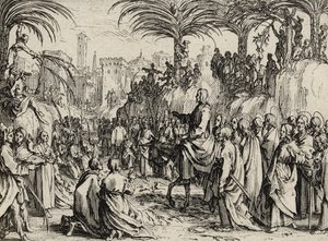 Jesus træder ind i Jerusalem, 1635 af Jacques Callot