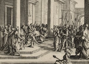 Jesus og den utro kvinde, 1635 af Jacques Callot