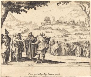 Jesus med farisæerne, 1635. af Jacques Callot