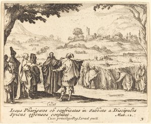 Jesus med farisæerne, 1635. af Jacques Callot