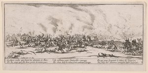 The Battle, illustration fra The Large Miseries of War af Jacques Callot