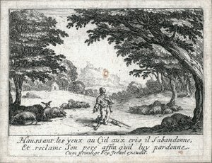 Den fortabte søns liv ... (kobberstik) af Jacques Callot