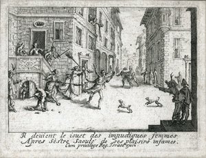 Den fortabte søns liv ... (kobberstik) af Jacques Callot