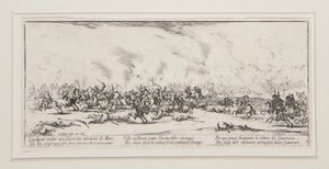Slaget, plade 3 fra serien The Great Miseries of War af Jacques Callot