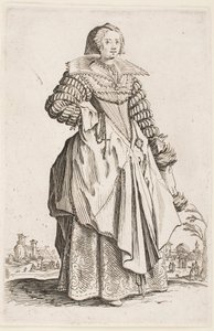 Lady in a Wide Collar, fra serien "The Nobility of Lorraine" af Jacques Callot
