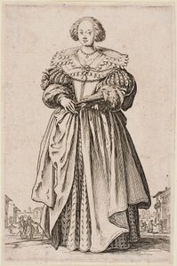 Lady with a Fan, fra serien "The Nobility of Lorraine" af Jacques Callot