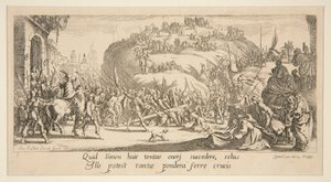 Bærelsen af ​​korset, fra Den store lidenskab af Jacques Callot