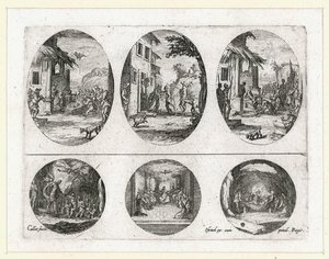 Passionens mirakler ... (kobberstik) af Jacques Callot