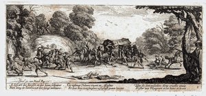 Krigens elendighed og ulykke ... (kobberstik) af Jacques Callot