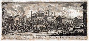 Krigens elendighed og ulykke ... (kobberstik) af Jacques Callot