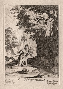 The Penitents: St. Jerome af Jacques Callot