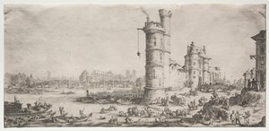 De to fantastiske udsigter over Paris: Udsigt over Pont Neuf, 1628-1630.