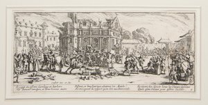 The Great Miserie of War: No. 6 -Ødelæggelse af af Jacques Callot