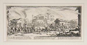 Krigens store elendighed: nr. 7 - Plyndring og afbrænding af af Jacques Callot