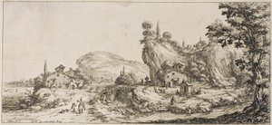 Indlæser varer fra forskellige scener designet i Firenze af Jacques Callot