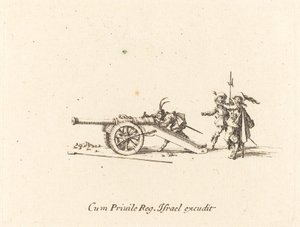 Lader kanonen, 16341635. af Jacques Callot