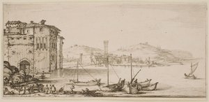 Læsning af varer, fra serien »Firenzes landskaber« af Jacques Callot