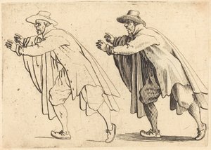 Mand, der flytter sig brat, ca. 1617. af Jacques Callot