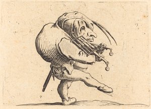 Mand, der skraber en grill af Jacques Callot
