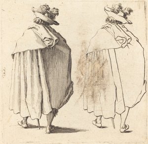 Mand i kappe, set bagfra af Jacques Callot