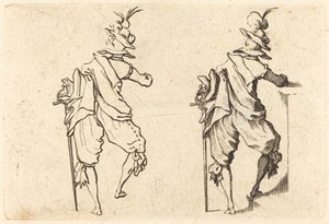 Mand med sværd af Jacques Callot