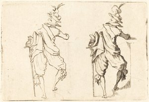 Mand med sværd af Jacques Callot