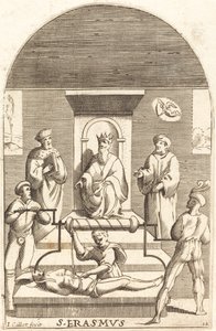 Sankt Erasmuss martyrium af Jacques Callot