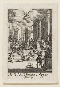Sankt apostlen Jakobs martyrium (Jac. Minoris Appos.) af Jacques Callot