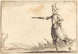 Militærchef til fods af Jacques Callot