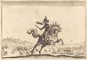 Militærchef til hest af Jacques Callot
