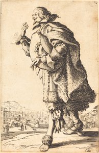 Ædel mand med filthat, bukning, ca. 16201623. af Jacques Callot