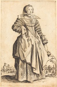 Ædel Kvinde med stor Krave af Jacques Callot