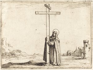Nonne, der omfavner det hellige kors, 1628. af Jacques Callot